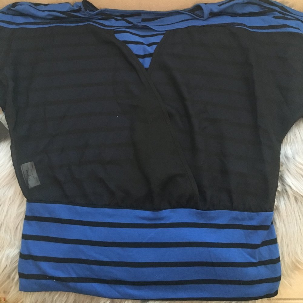 NWT Blue and Black Top